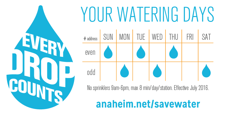 City of Anaheim Watering Schedule – Royal Ridge Home Owners Association